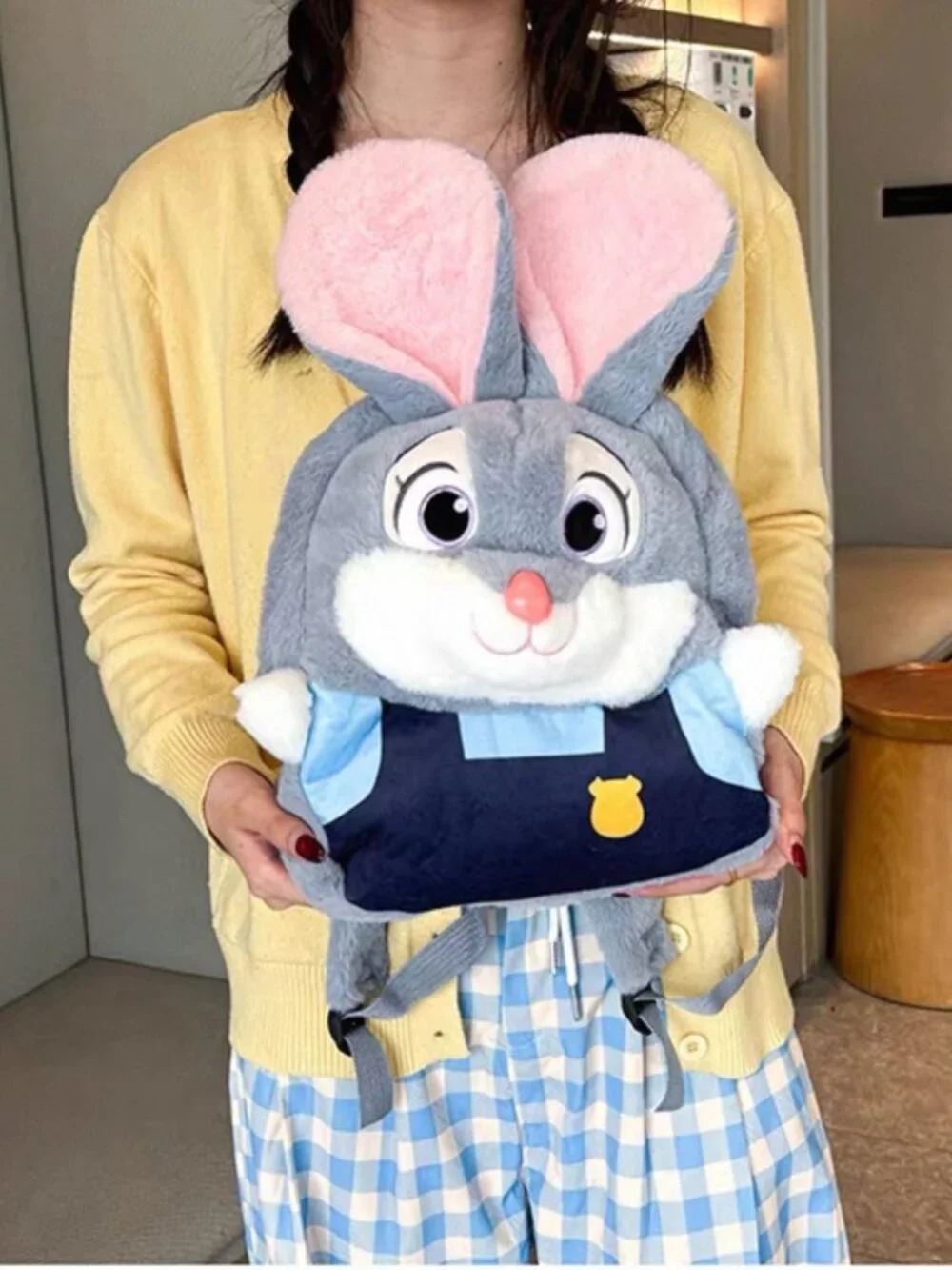Cute Rabbit Plush Kids Backpack Multi Carry Cartoon Animal Shoulder Handbag